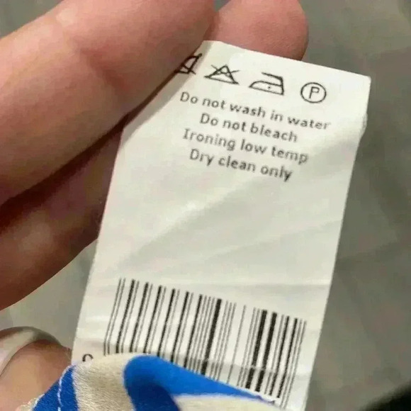 Michael Kors 100% Silk Women’s Button Down Cobalt White Size 4 - Picture 8 of 10